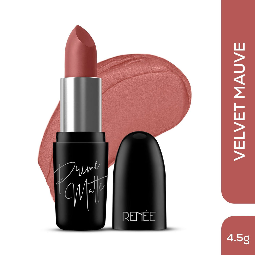 Renee Prime Matte Lipstick, Lightweight & Long-Lasting, Vitamin E Infused - 03 Velvet Mauve