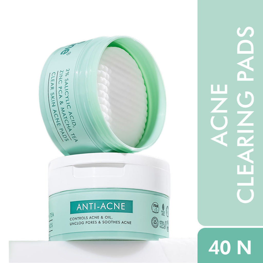 2% Salicylic Acid & Zinc Anti-Acne Pads For Clear Skin Serum Pads With Matcha Tea