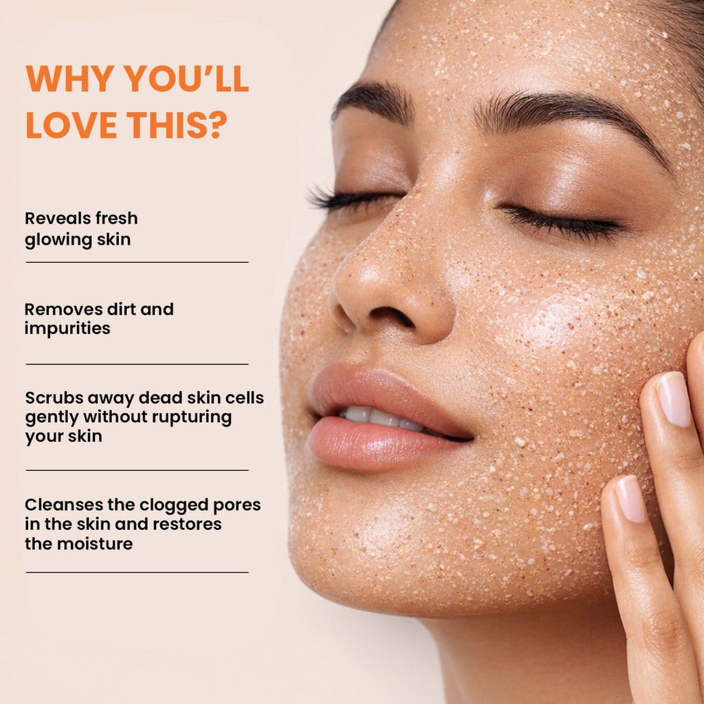 Apriscrub Fresh Apricot Face Scrub Natural Exfoliating & Chemical Free, All Skin Types