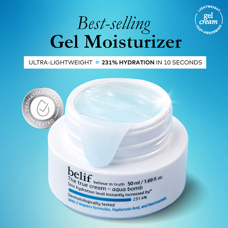 The True Cream Aqua Bomb, Dermat Tested Moisturizer, Increases Skin Hydration By 70%