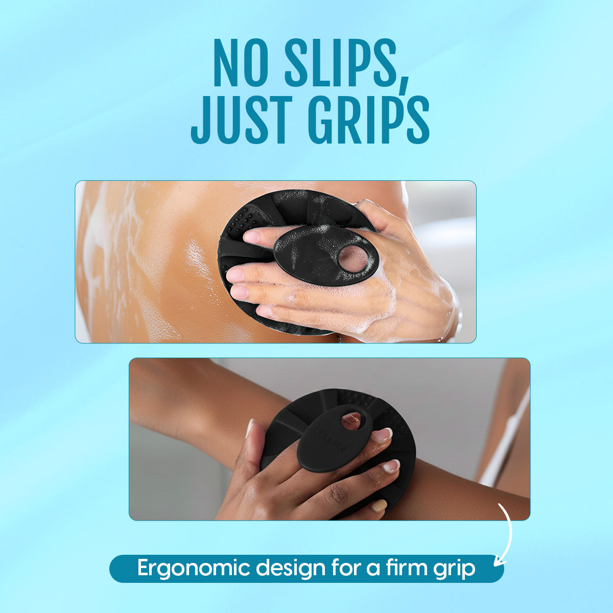 Silicone Body Scrubber Exfoliating Bath Brush