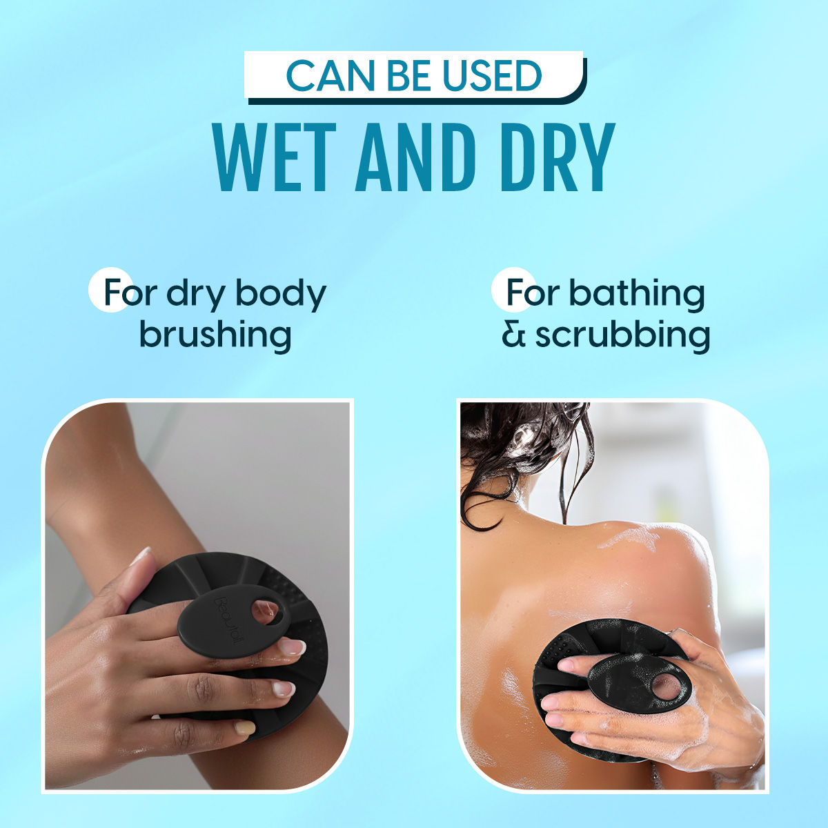 Silicone Body Scrubber Exfoliating Bath Brush