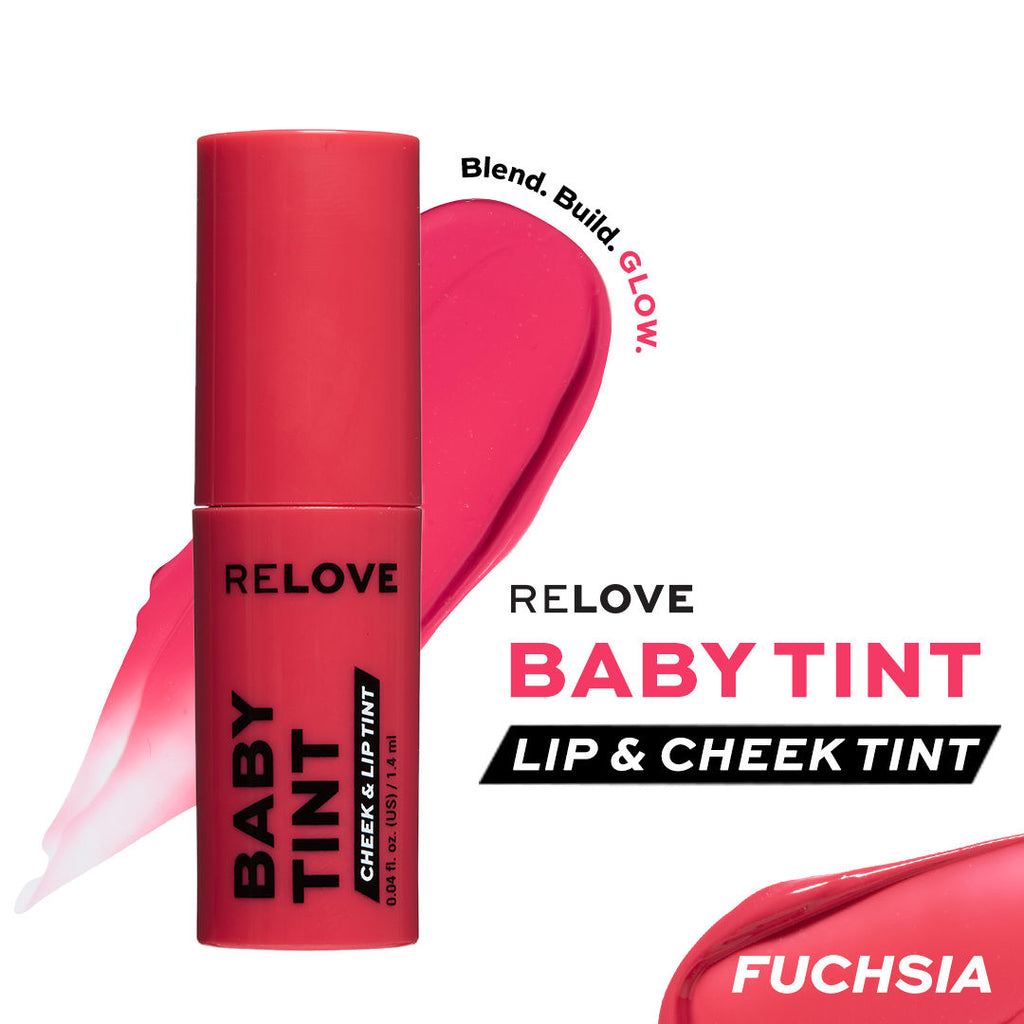 Relove Baby Lip & Cheek Tint - Long Lasting - Soft & Glowy Finish - Fuchsia