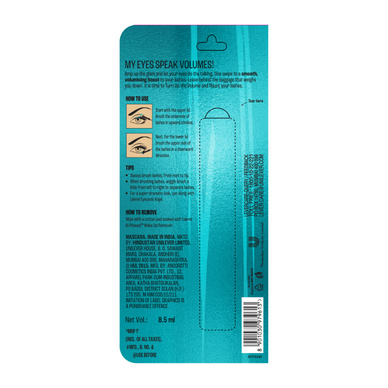 9 To 5 Eyeconic Instant Volume Mascara, Smudgeproof, Waterproof Black