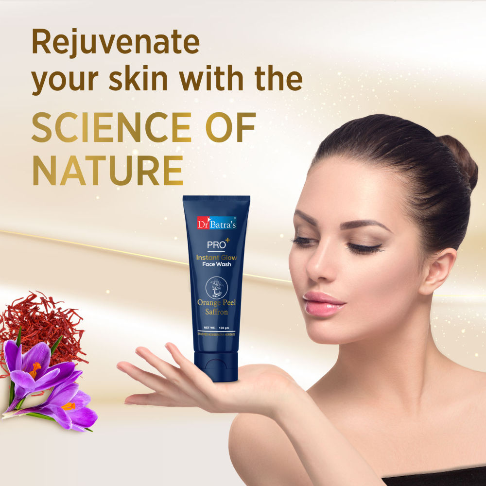 Dr Batra's® PRO+ Instant Glow Face Wash. Rejuvenates Skin.Protects Against Impurities,Natural Glow