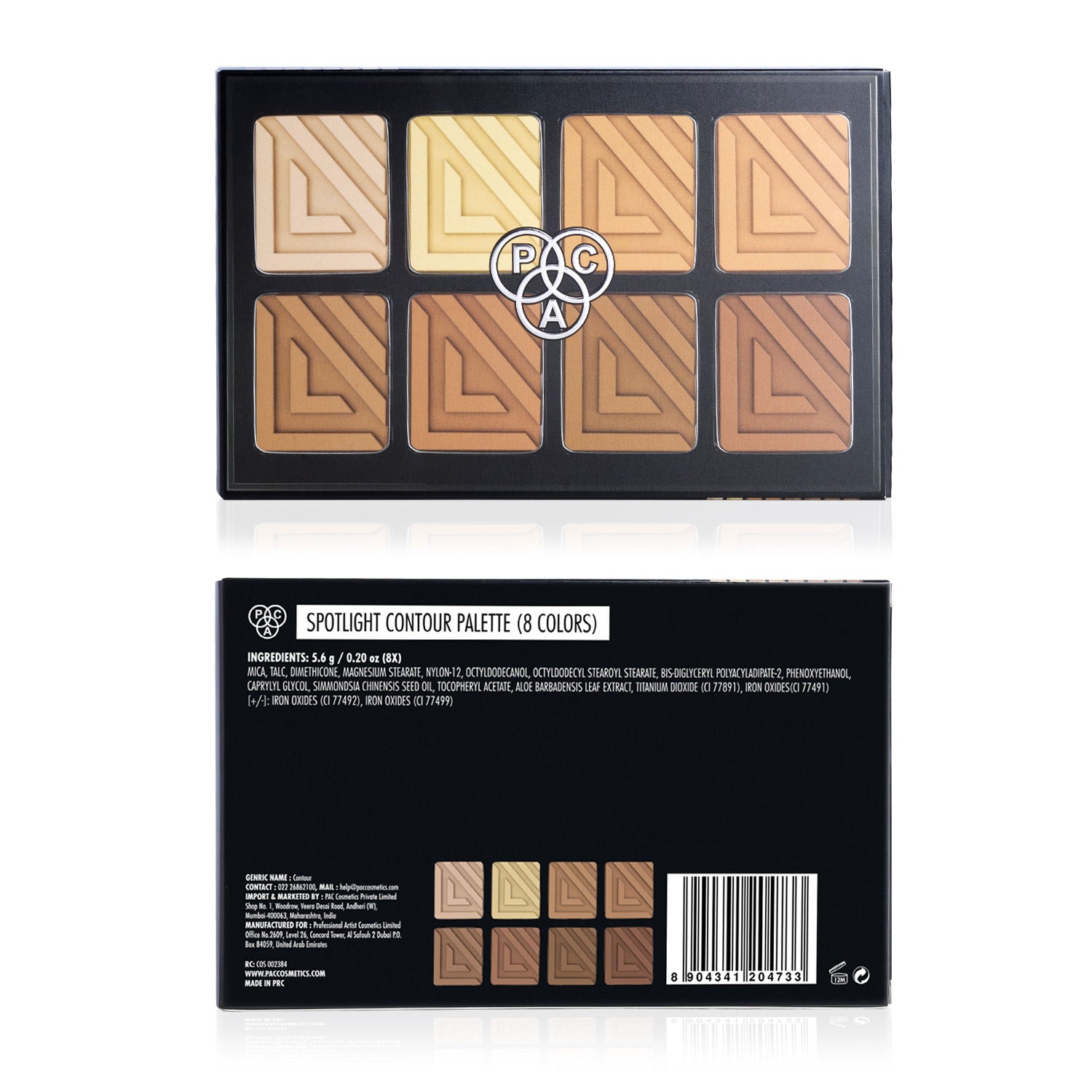 Spotlight Contour Palette X8 - All in One MUA Palette, High Payoff, Shades for every Skin Tone