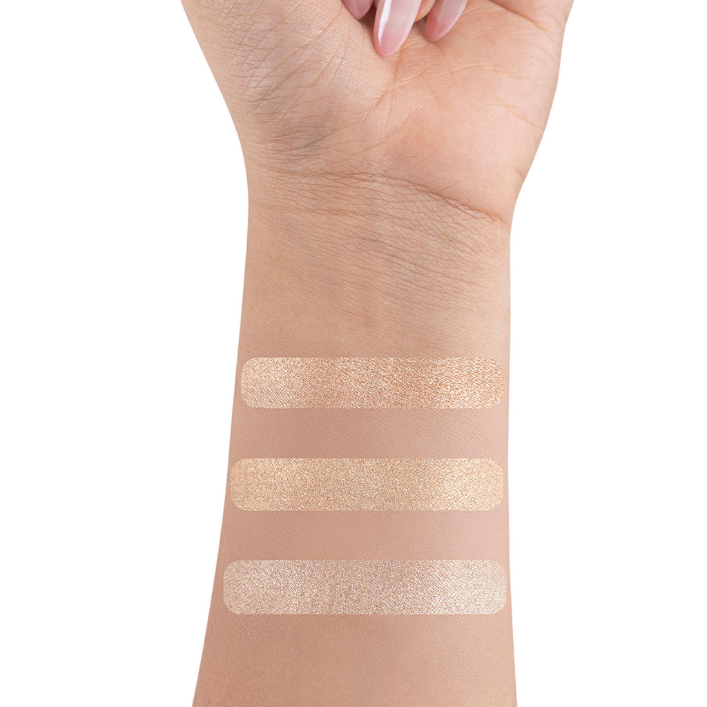 Trio Glow Highlighter X3 Gold - Ultra Blinding Finish, Silky Smooth Texture, Blends Seamlessly