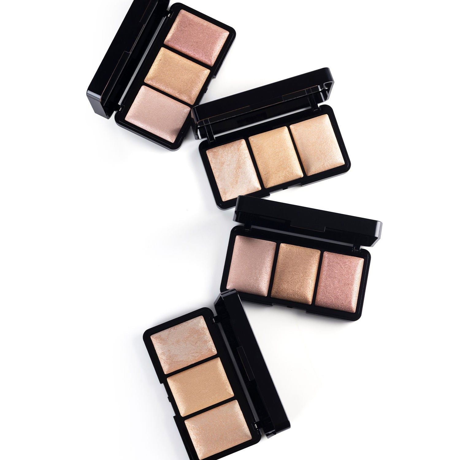 Trio Glow Highlighter X3 Pink - Ultra Blinding Finish, Silky Smooth Texture, Blends Seamlessly