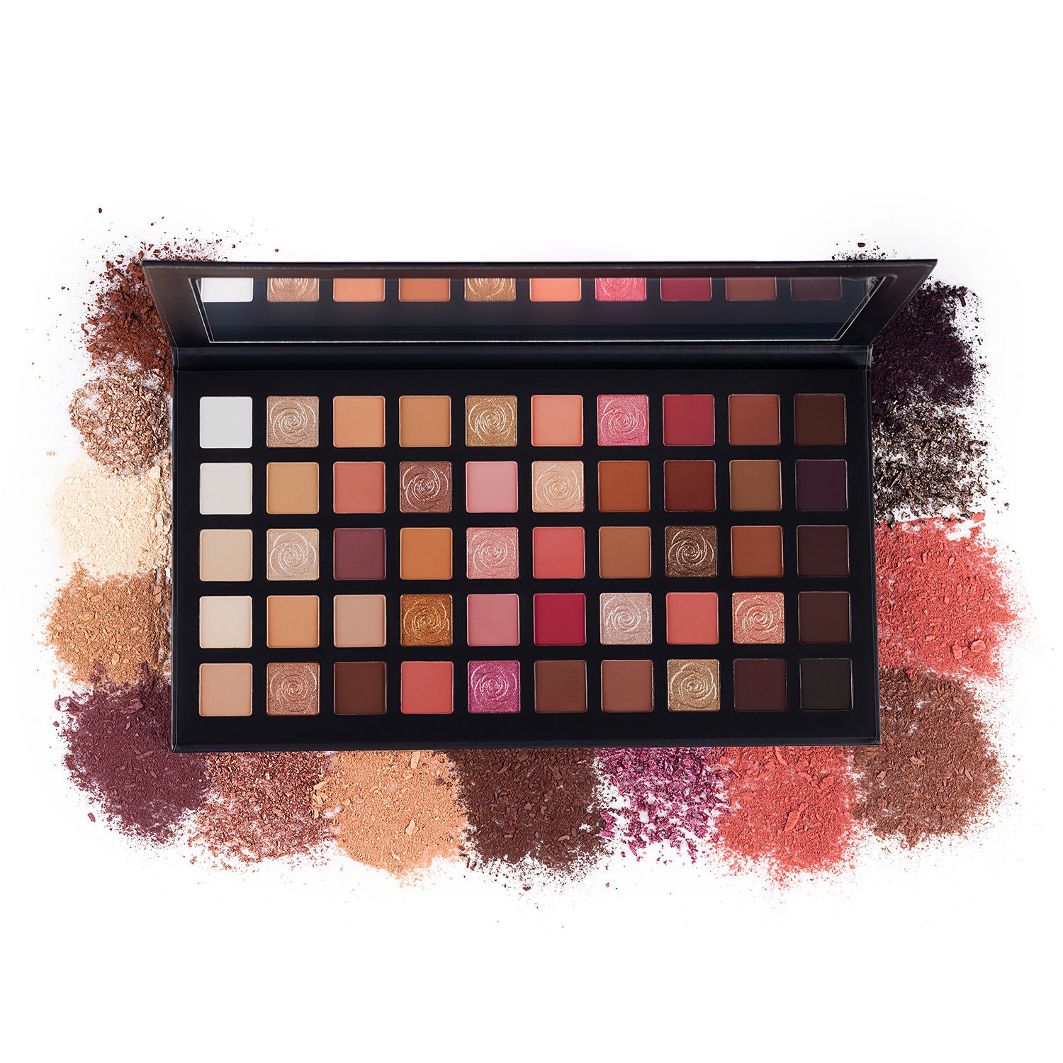 Rock & Rose Eyeshadow Palette - Blendable Mattes, Shimmers & Chromes, Perfect Transition Shades