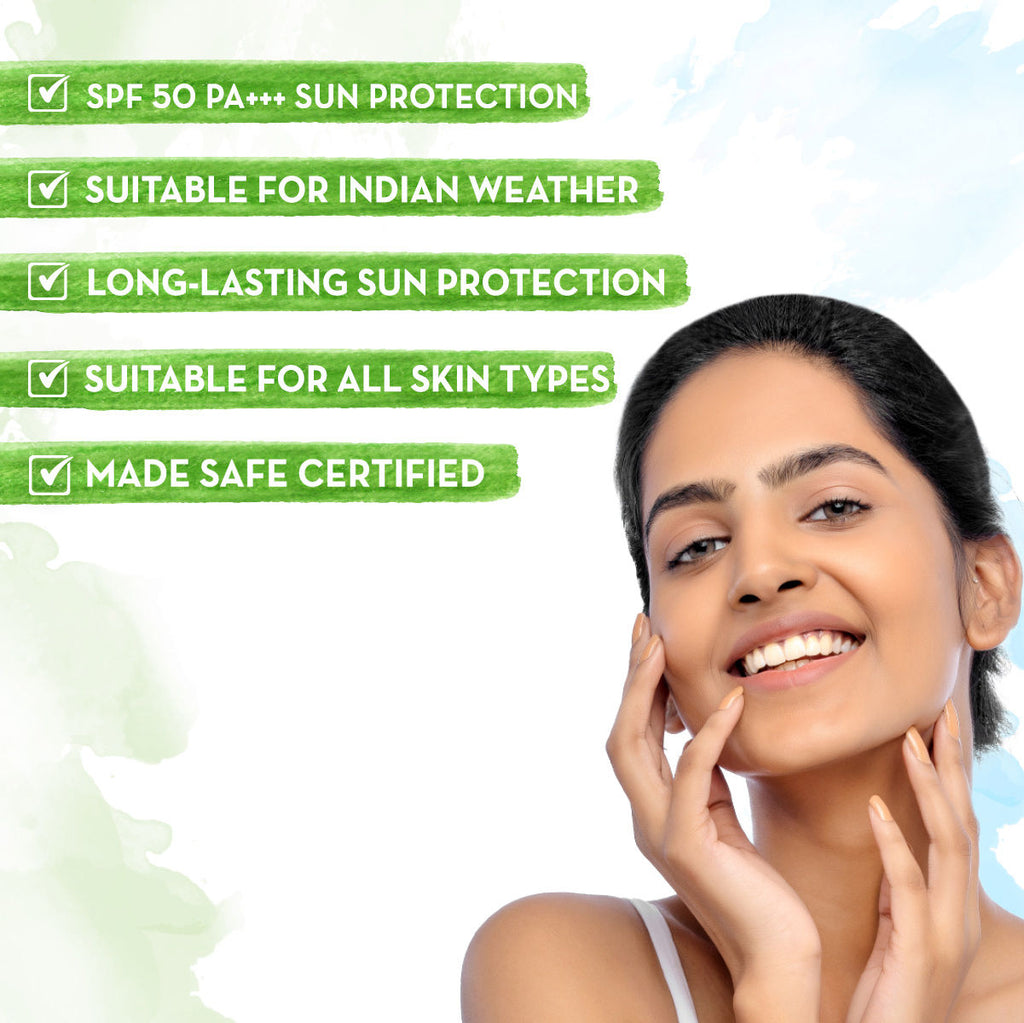 Ultra Light Indian Sunscreen With SPF 50 PA +++ for Tan Protection - In-Vivo tested
