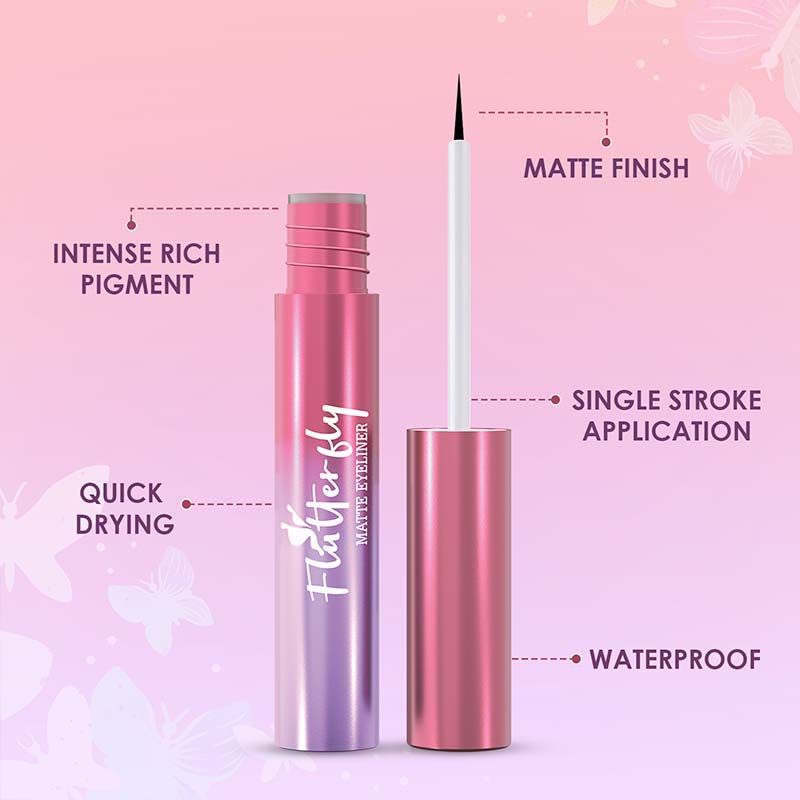 Flutterfly Matte Eyeliner - Black