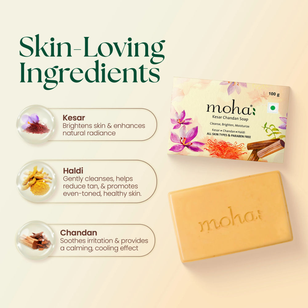 Kesar Chandan Soap Saffron And Sandalwood Soap For Radiant Smooth Skin