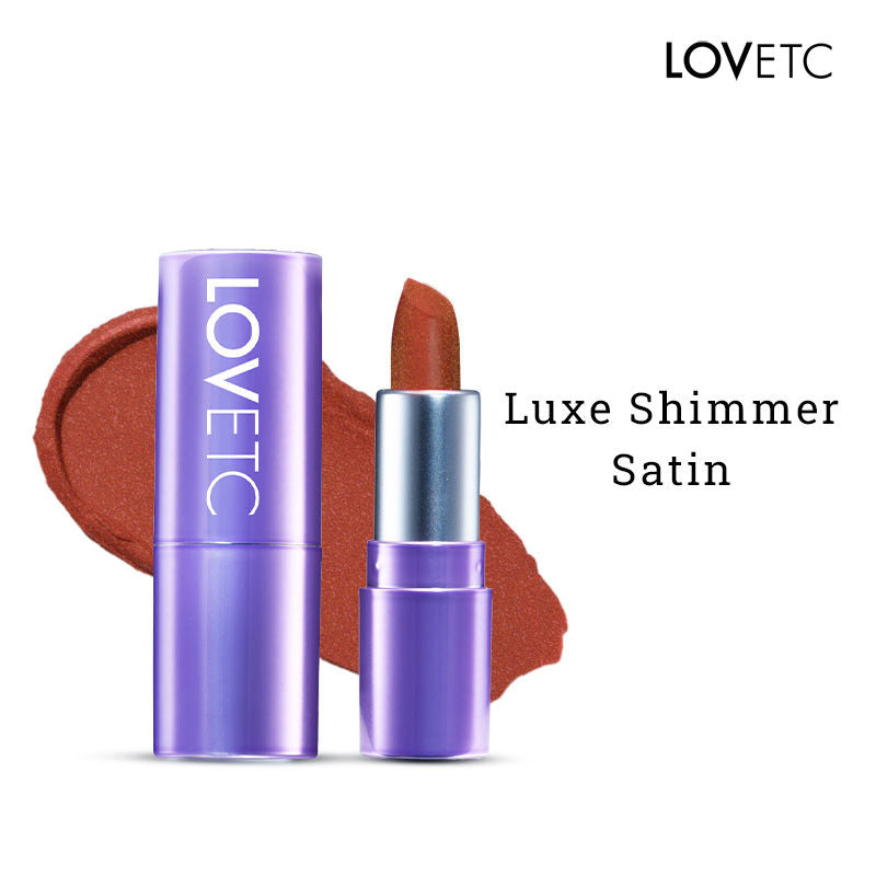 Pout, Perfect, Etc Luxe Shimmer Satin Mini Lipstick - Sundowner