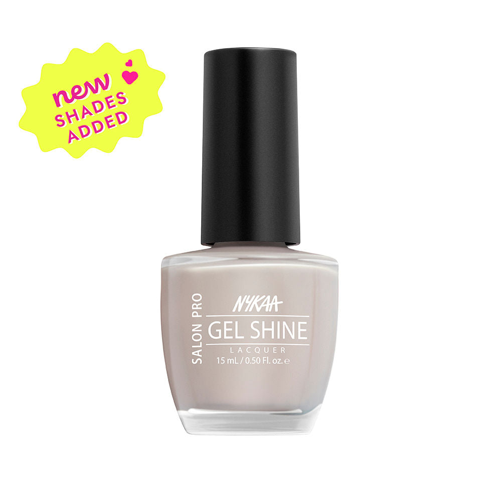 Nykaa Salon Pro Shine Gel Nail Polish - Florence Spritz 51 - Light Grey