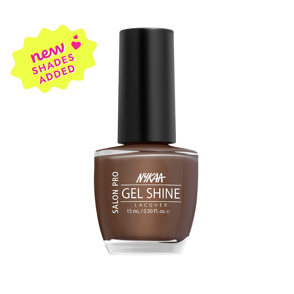 Nykaa Salon Pro Shine Gel Nail Polish - Florence Spritz 51 - Deep Brown