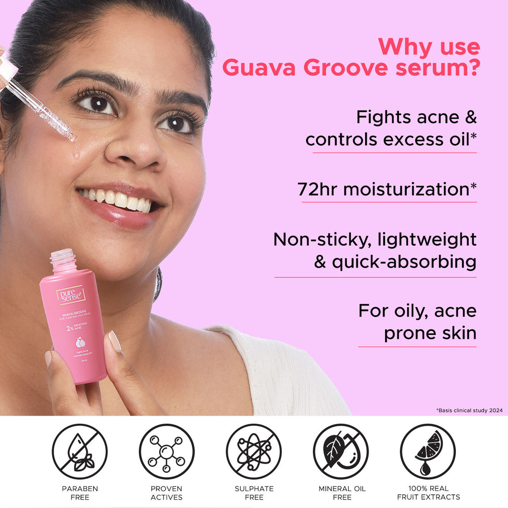2% Salicylic Acid Face Serum with Guava for Acne Prone Oily Skin