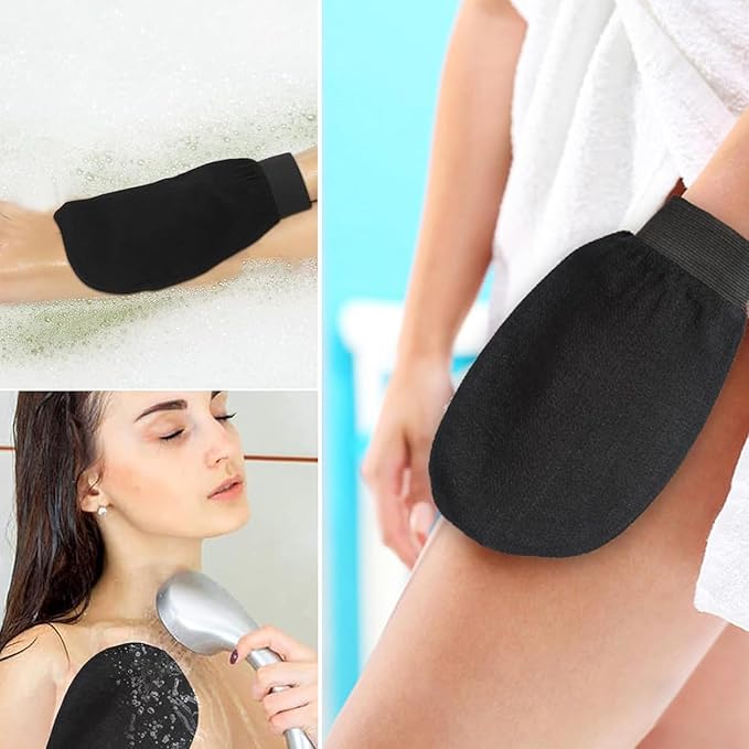 Exfoliating Bath Glove Body Scrubber Mitt Loofah for Tan Removal