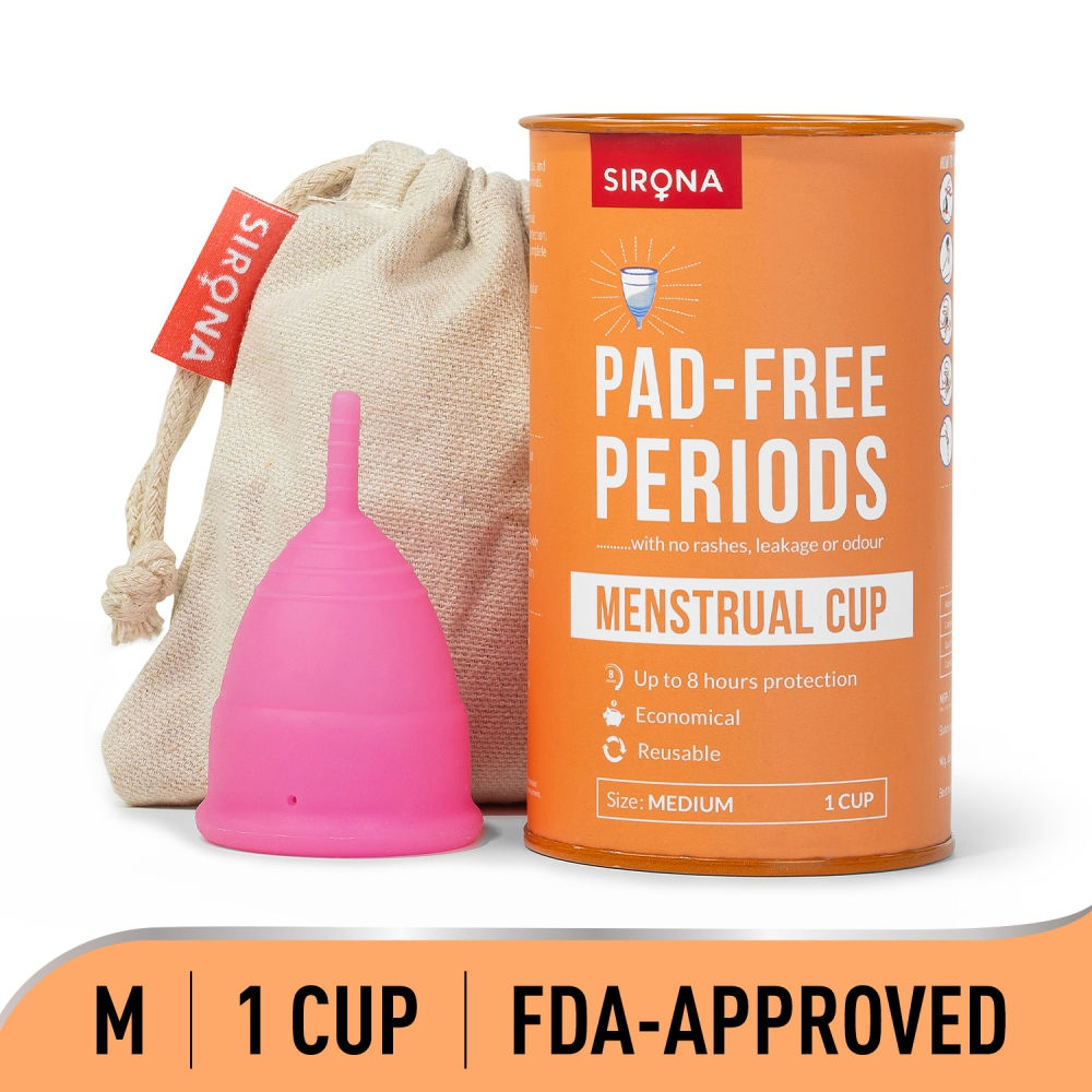Pad-Free Periods Menstrual Cup For Women Medium Protection For Up To 8 Hours
