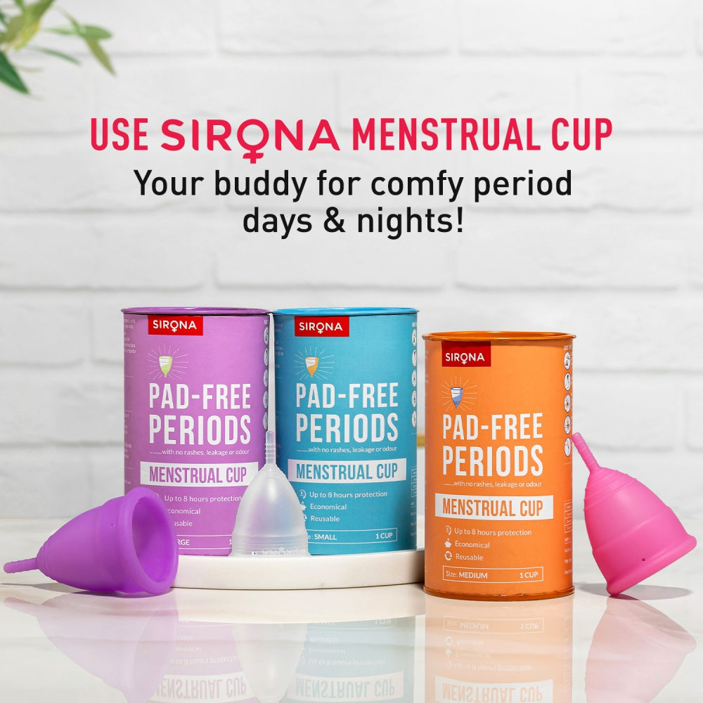 Pad-Free Periods Menstrual Cup For Women Medium Protection For Up To 8 Hours