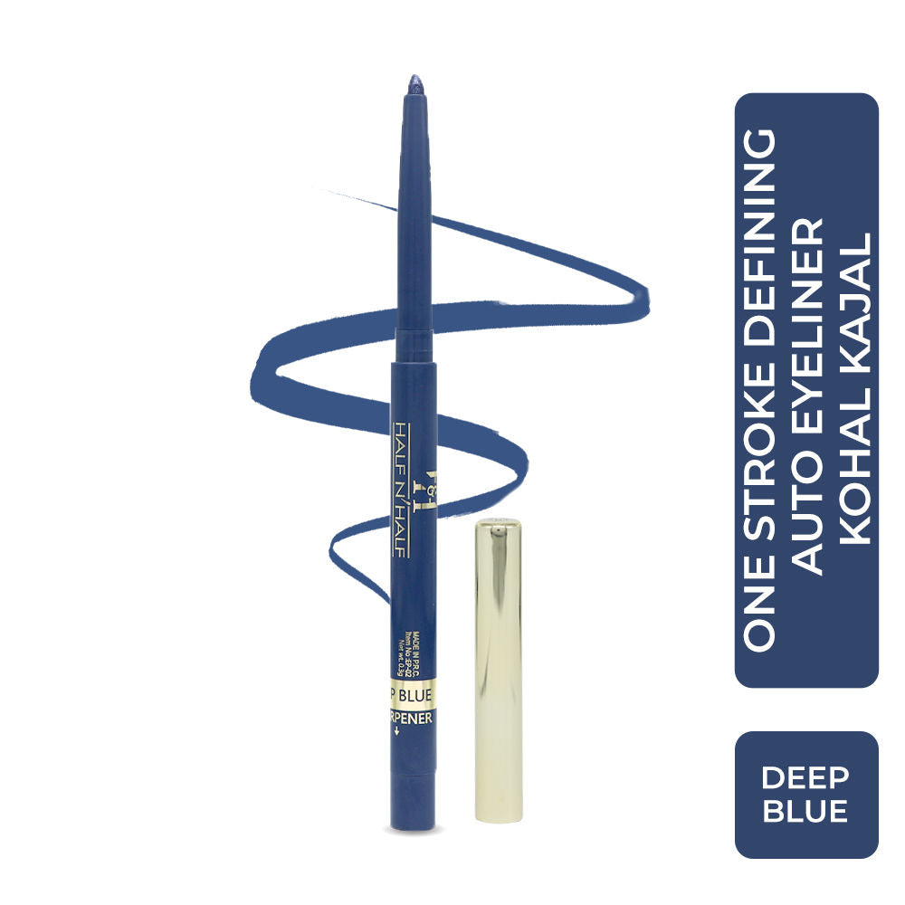 One Stroke Defining Auto Eyeliner Kohl Kajal 18hour Long Lasting - Deep-blue