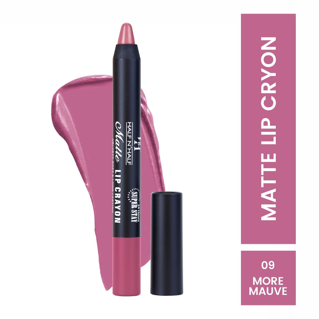 Matte Velvet Soft & Long Lasting 24h Super Stay Lip Crayon - Pink-fusion