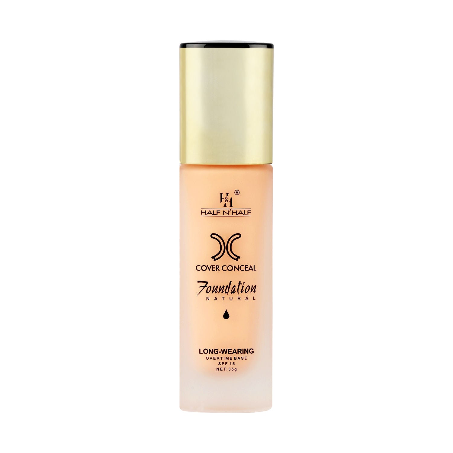 Cover Concealer Foundation Natural Longwearing Overtime Base SPF 15