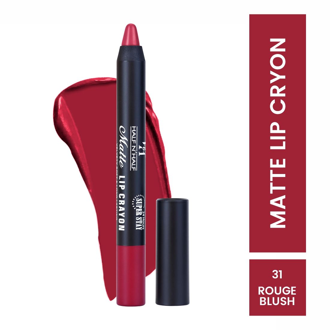 Matte Velvet Soft & Long Lasting 24h Super Stay Lip Crayon - 31 Rouge Blush