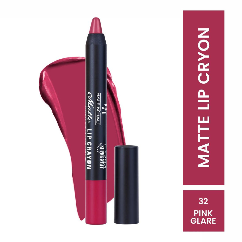 Matte Velvet Soft & Long Lasting 24h Super Stay Lip Crayon - 32 Pink Glare
