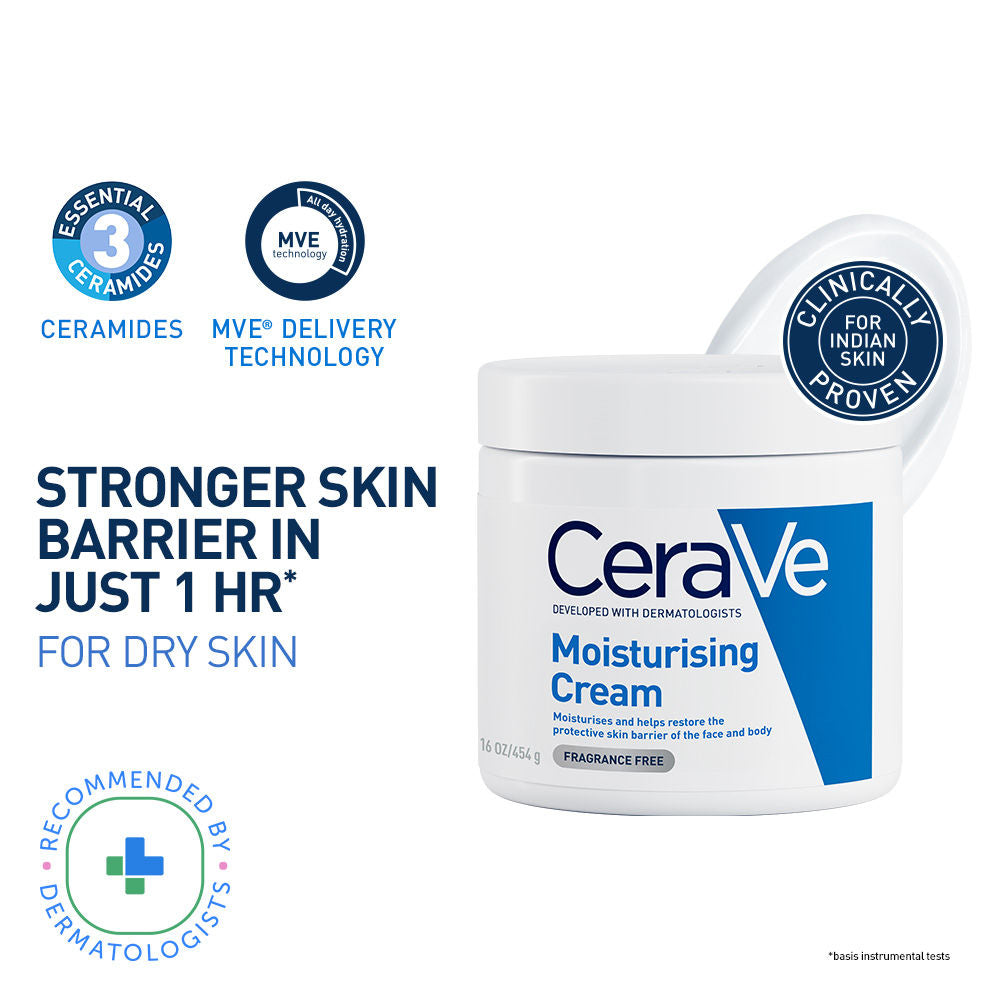 Moisturizer For Dry Skin, Barrier Repair Cream with Ceramides, Dermatologist recommended