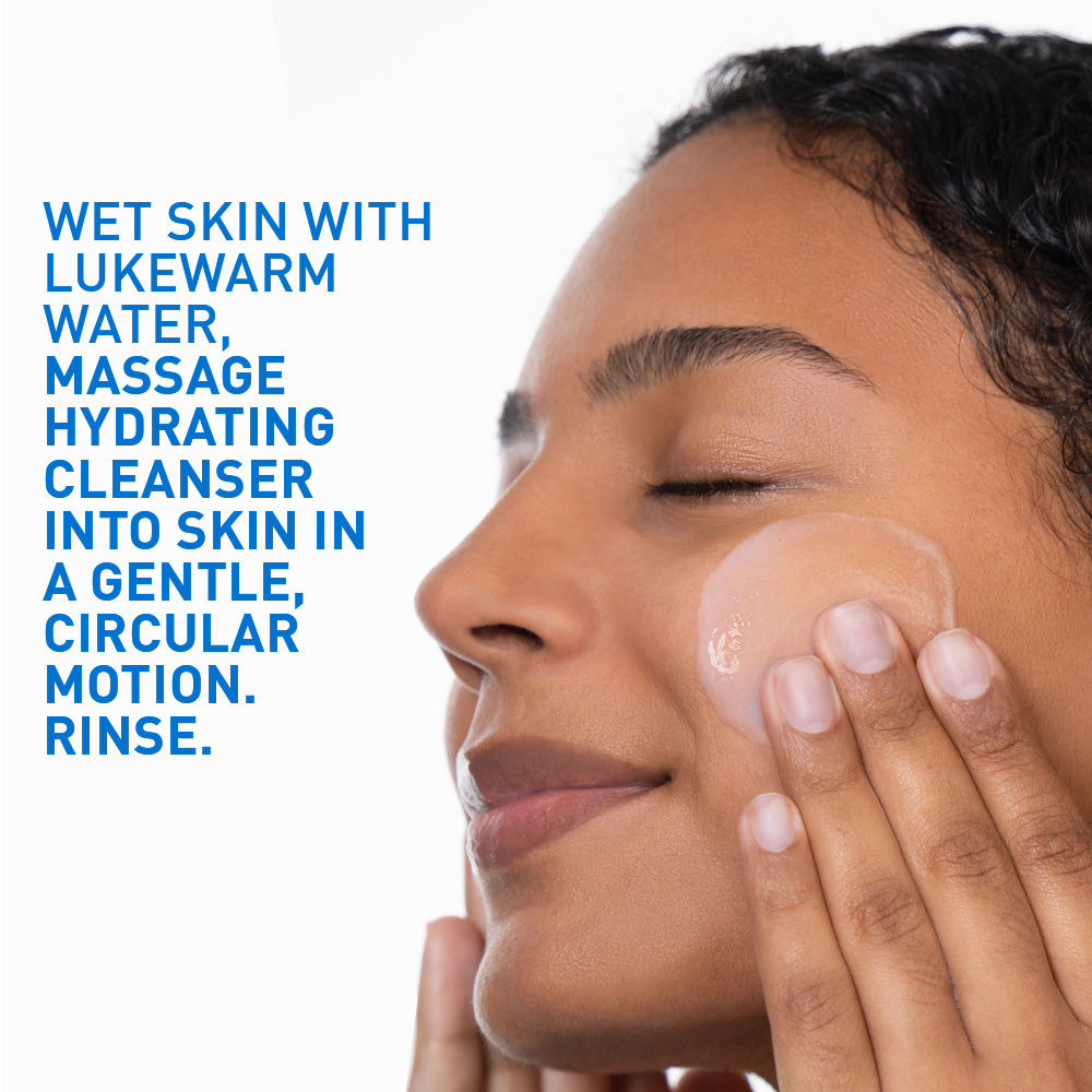 Hydrating Cleanser Non-Foaming Face Wash for Dry Skin with Ceramides, Dermatologist Recommend
