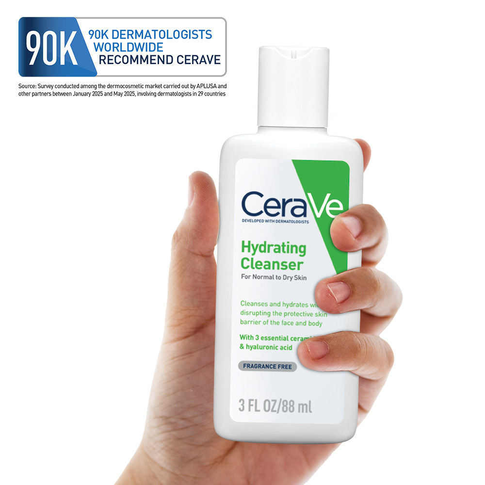 Hydrating Cleanser Non-Foaming Face Wash for Dry Skin with Ceramides, Dermatologist Recommend