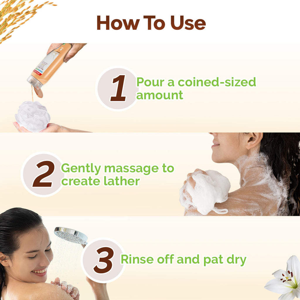Rice Water Moisturizing Body Wash With Rice Water & Hydrating Lily Scent