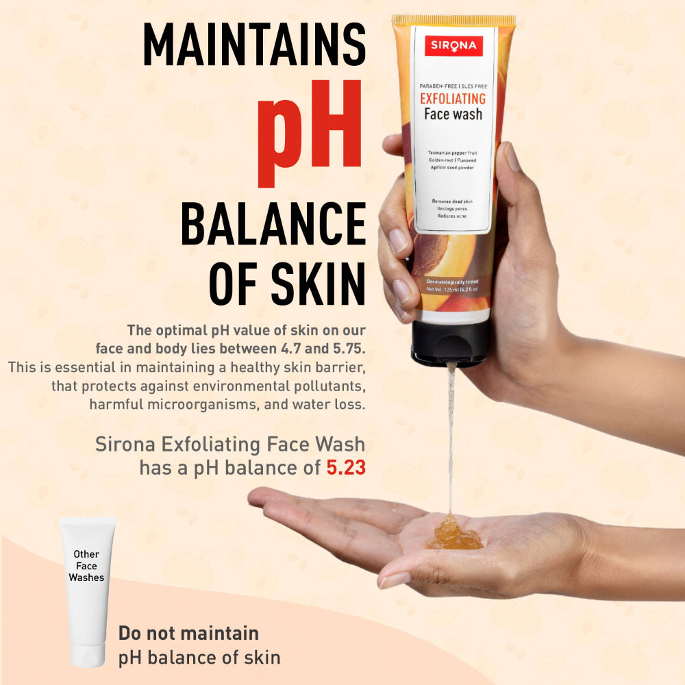 Natural Exfoliating Face Wash With Apricot & Flaxseed Extracts To Reduce Blemishes & Acne