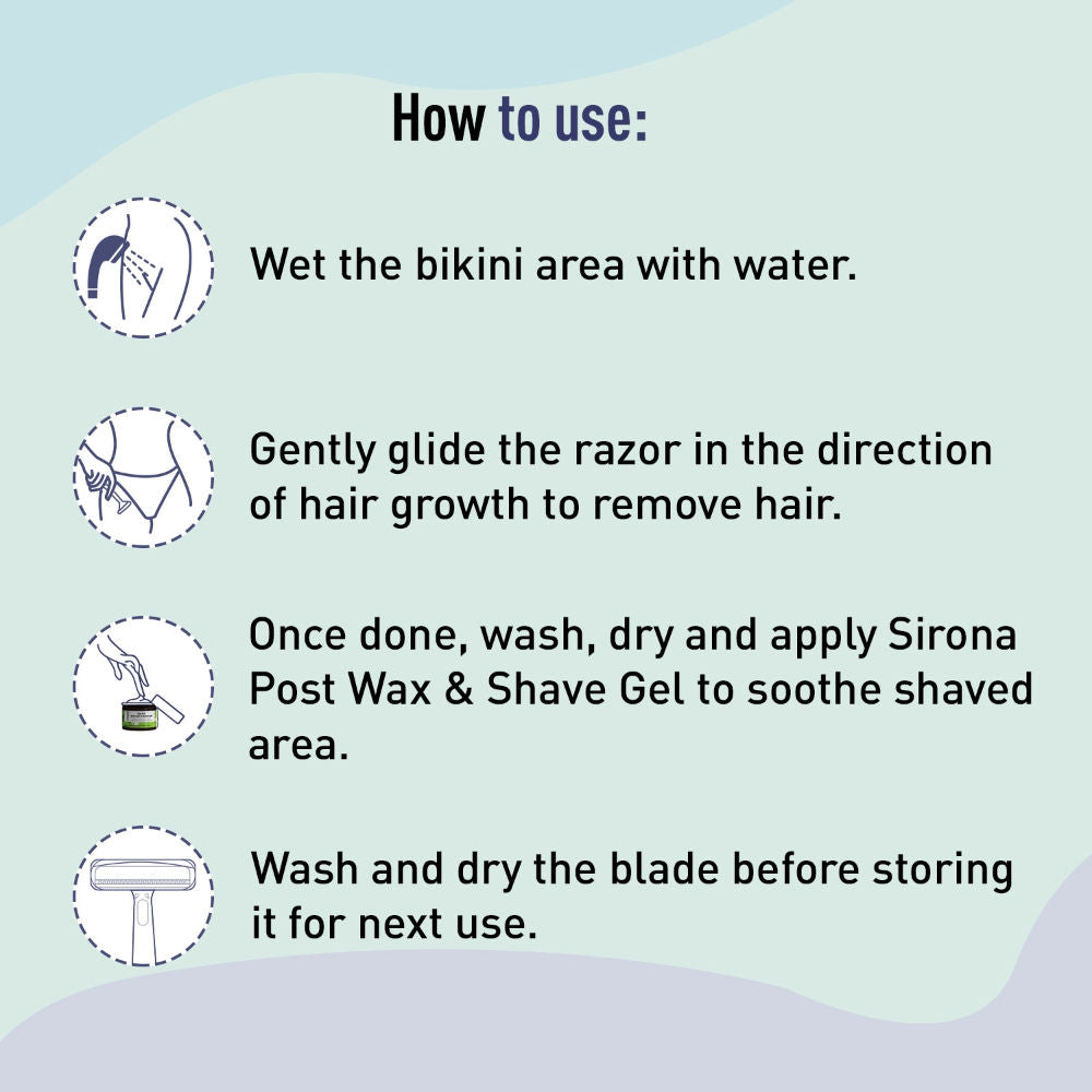Disposable Bikini Line Trimming Razor For Women With Aloe Vera & Vitamin E Lubrication Strip