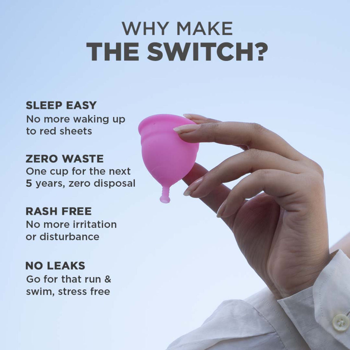 Reusable Menstrual Cup - No leakage,Rash-Free & Upto 12 Hours protection