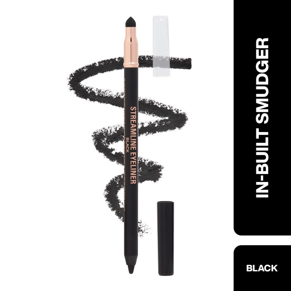 Streamline Waterline Eyeliner Pencil-Ultra Creamy Smudge Proof Smokey Looks - Black
