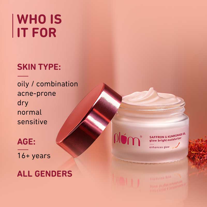 Saffron & Kumkumadi Oil Glow Bright Moisturizer For Dull Skin With SPF 35 UVA & UVB Protection