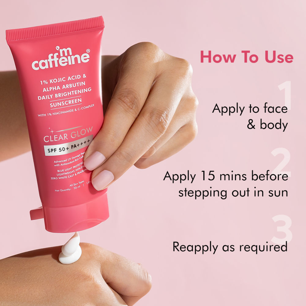 CLEAR GLOW 1% Kojic Acid Alpha Arbutin Daily Brightening Sunscreen