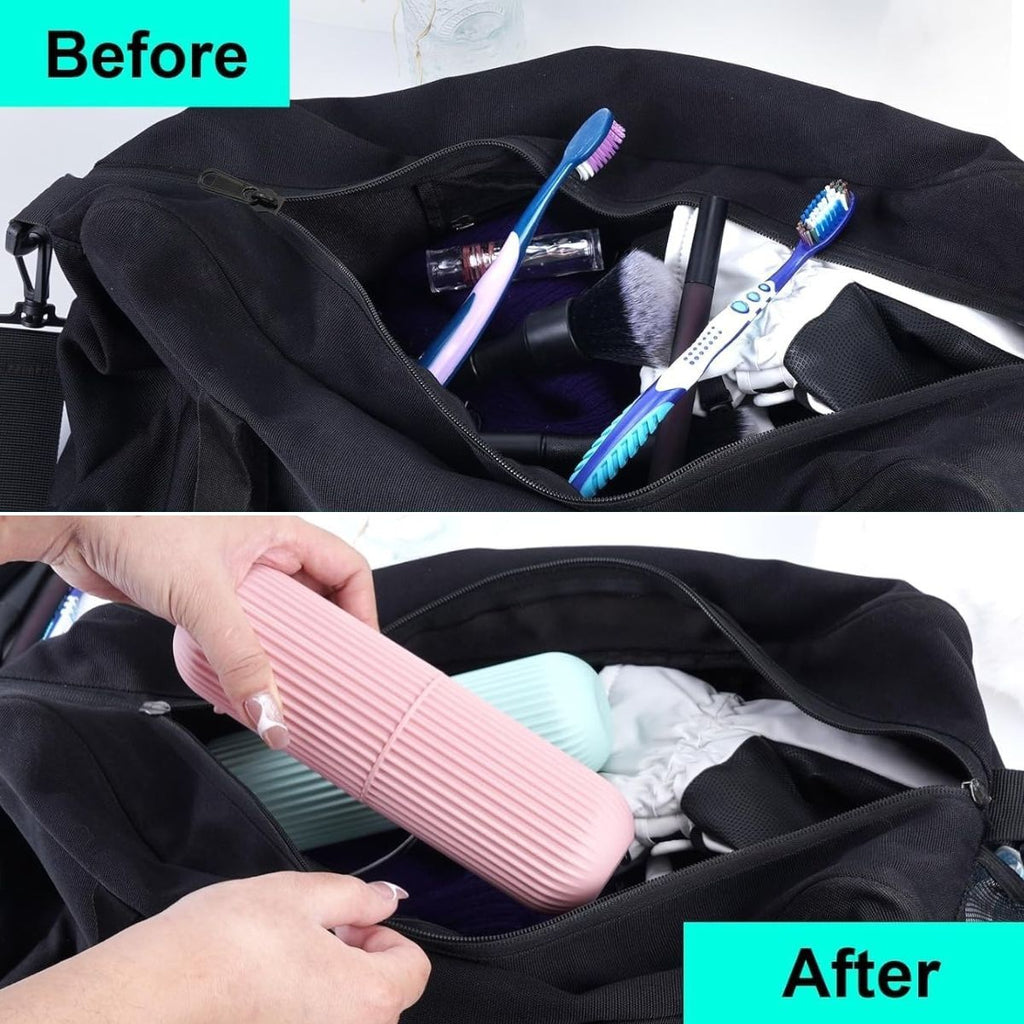 Toothbrush Case Travel Toothpaste Toiletry Holder Portable Storage Cover Compact Makeup Box