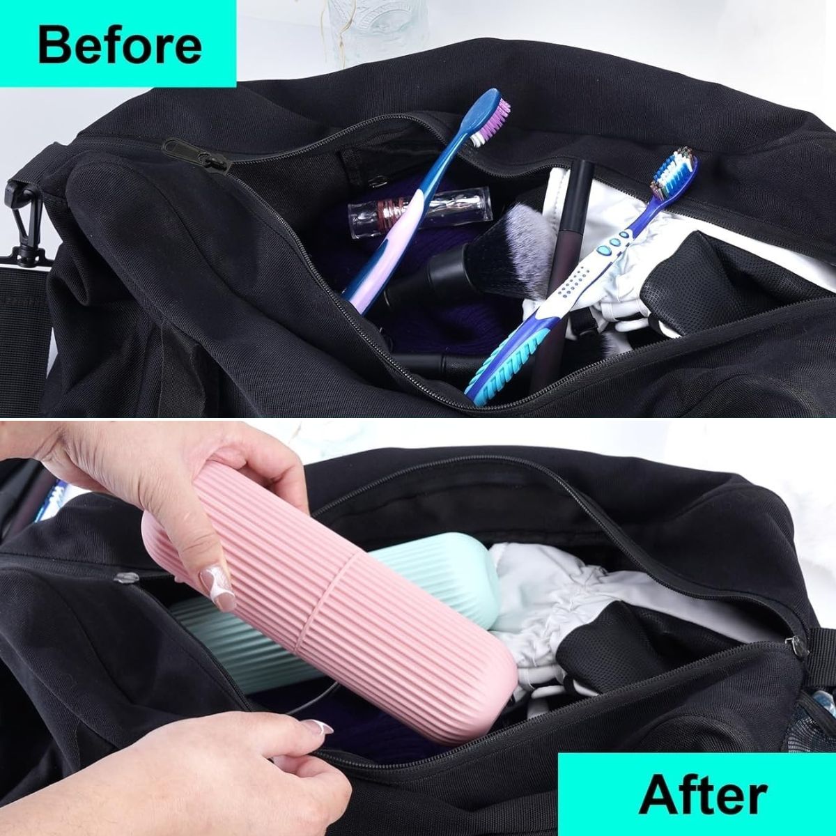 Toothbrush Case Travel Toothpaste Toiletry Holder Portable Storage Cover Compact Makeup Box