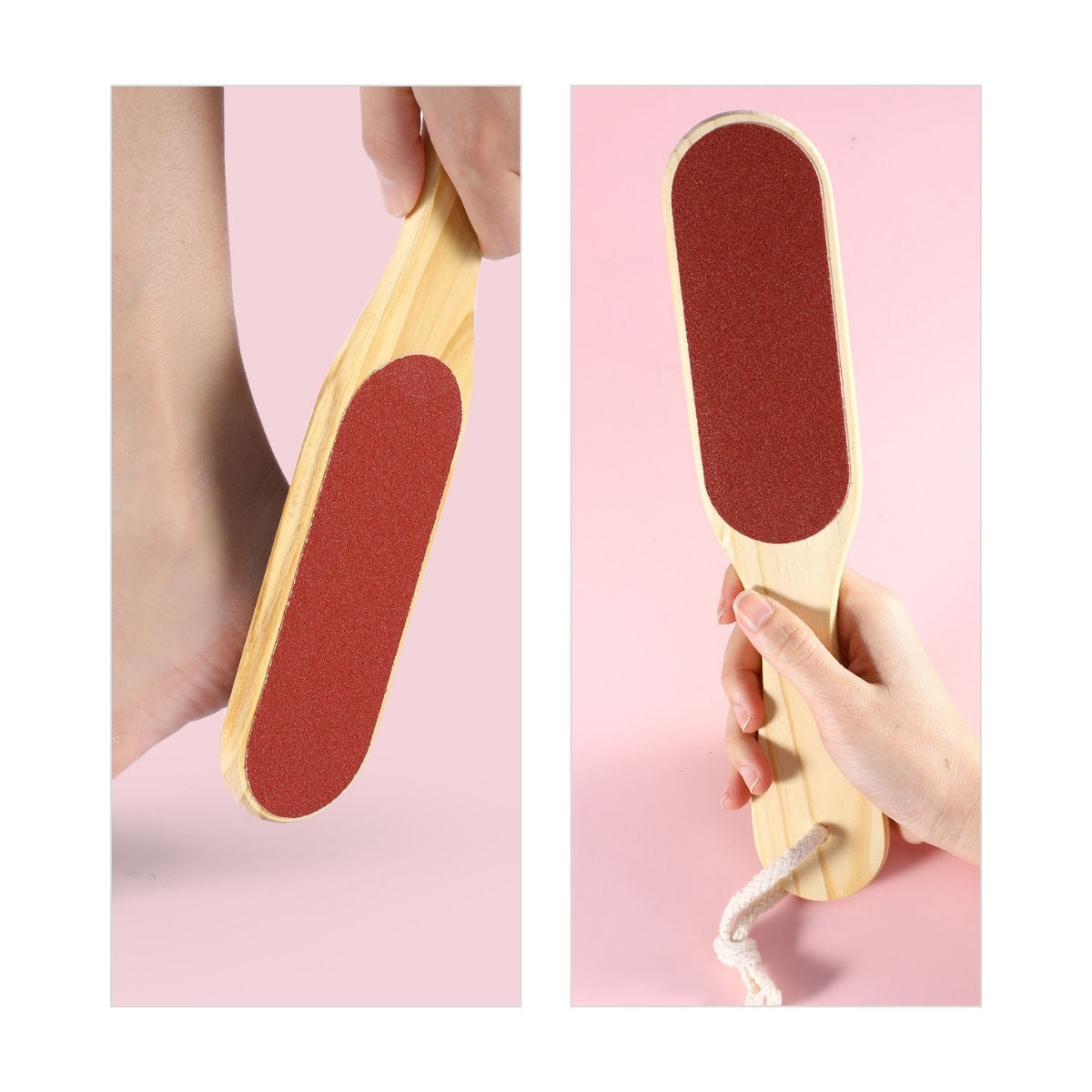 Foot Filer & Scrubber Wooden Double Sided Dead Skin Callus Remover Feet Heels Pedicure Tool