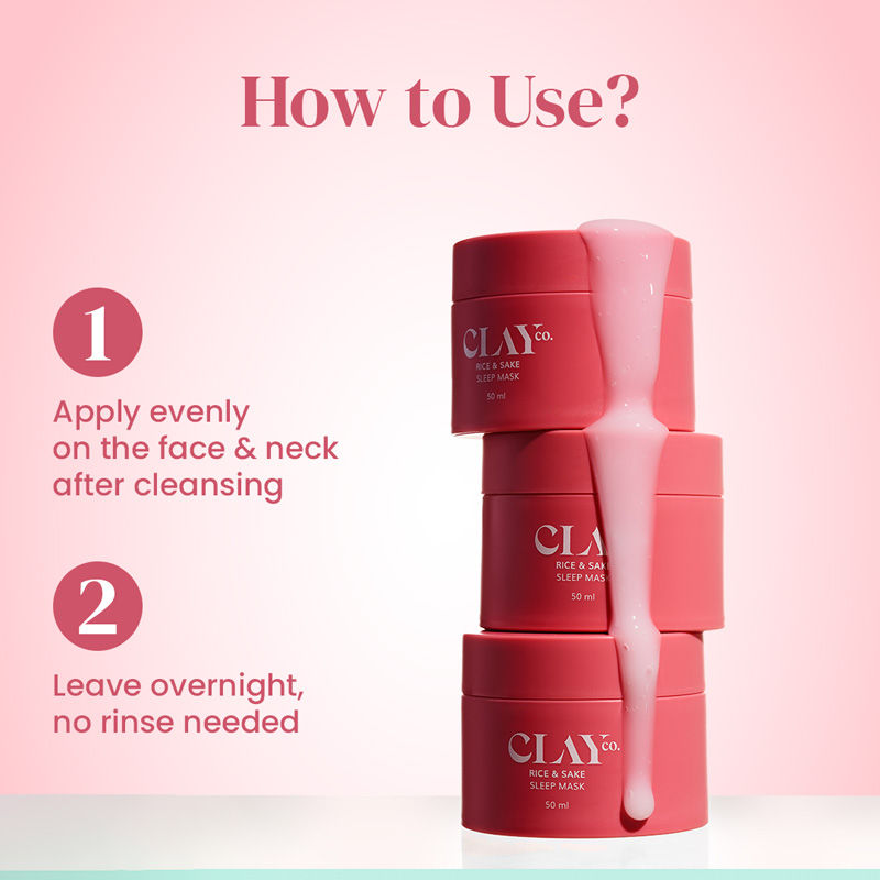 Rice & Sake Sleeping Mask Night Gel Cream With Vitamin C For Brightening & Hydration