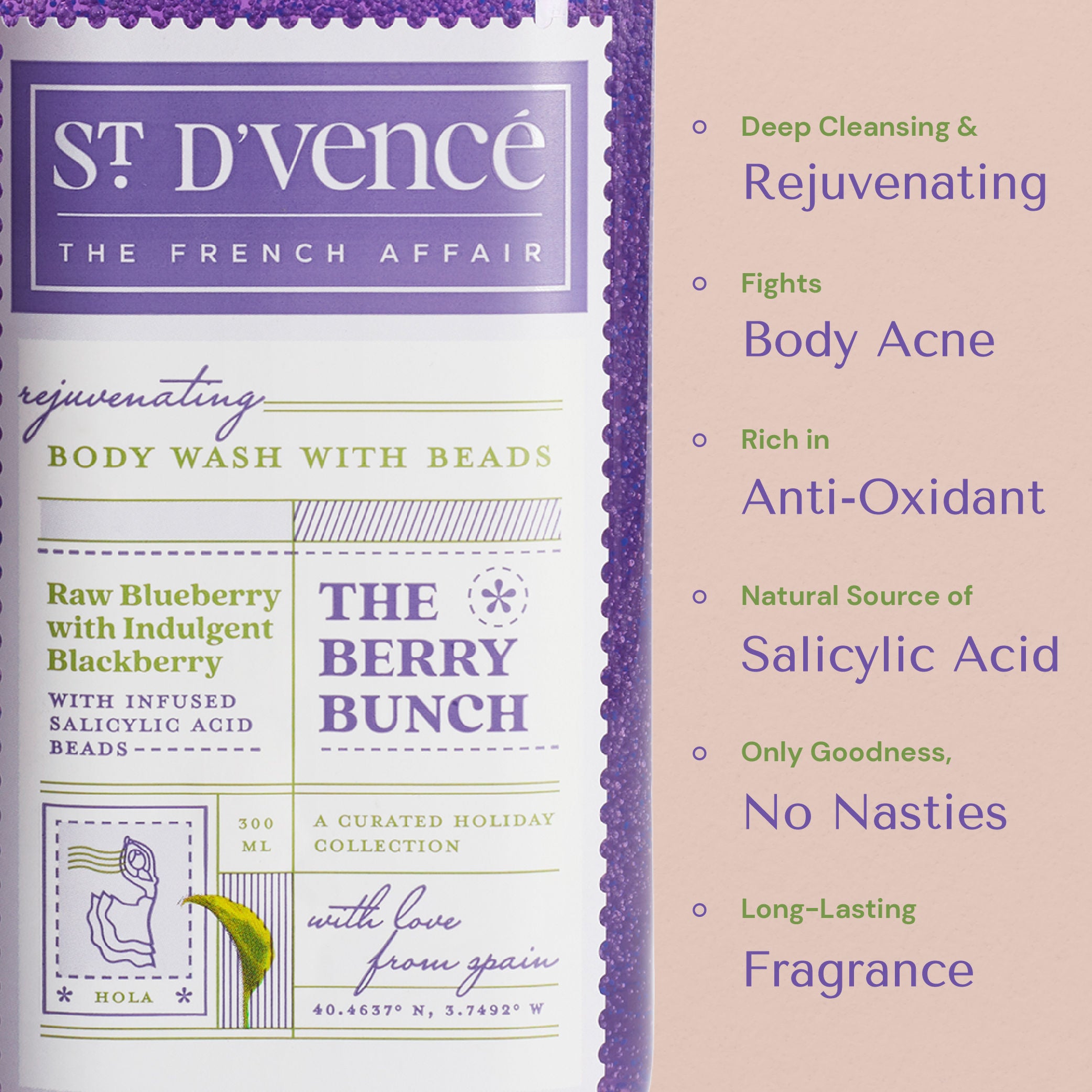 The Berry Bunch Body Wash With Salicylic Acid Beads