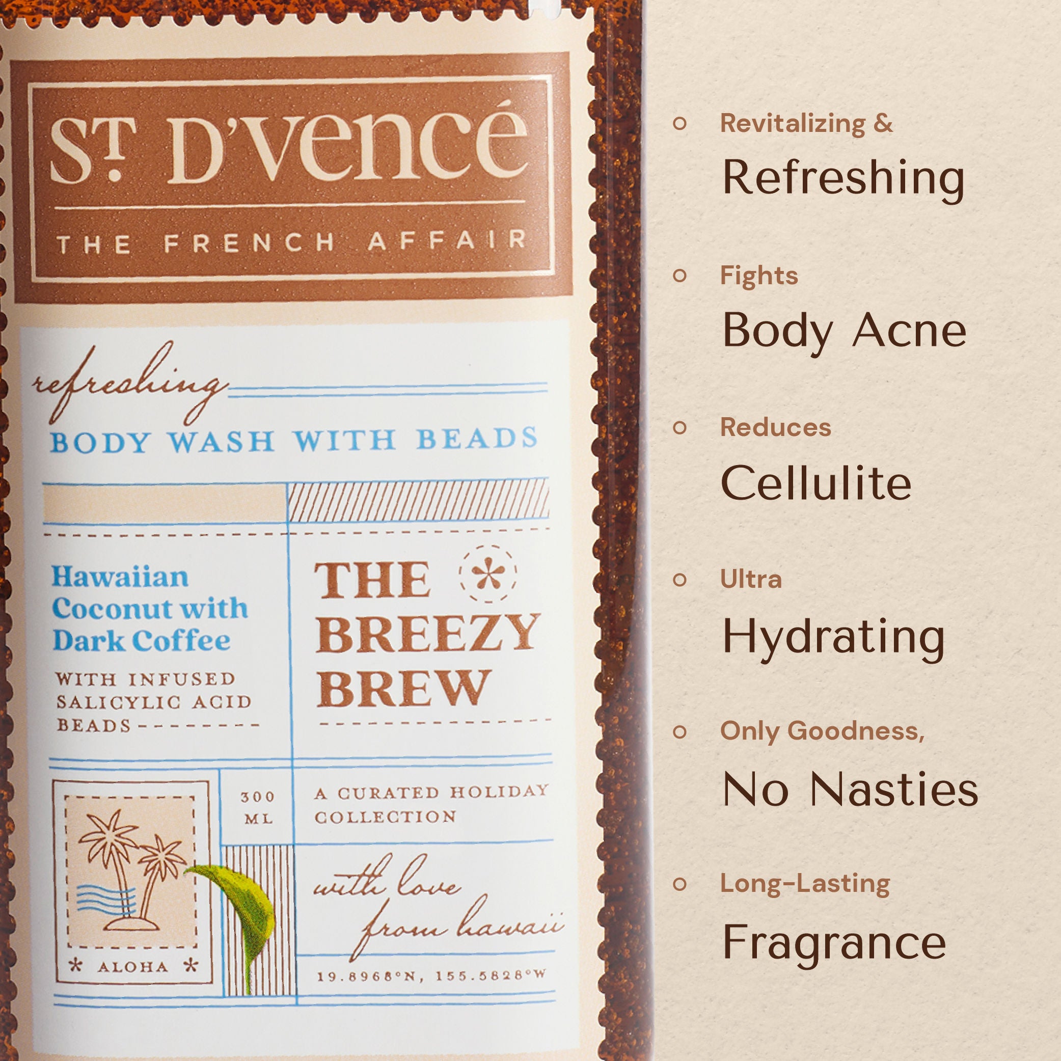 The Breezy Brew Body Wash With Salicylic Acid Beads