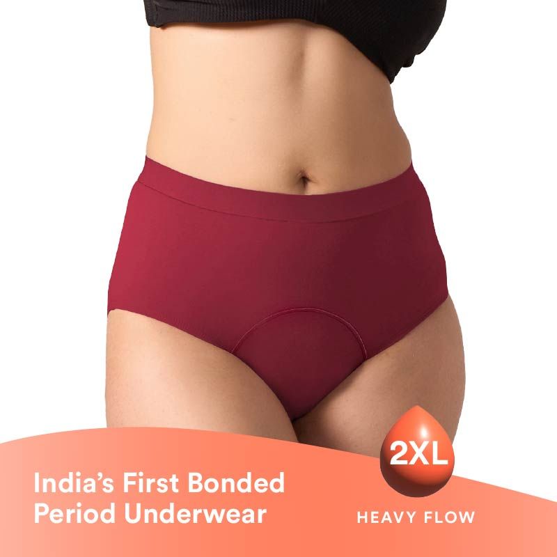 Cotton Period Panty For Girls & Women - Blush Red-2XL
