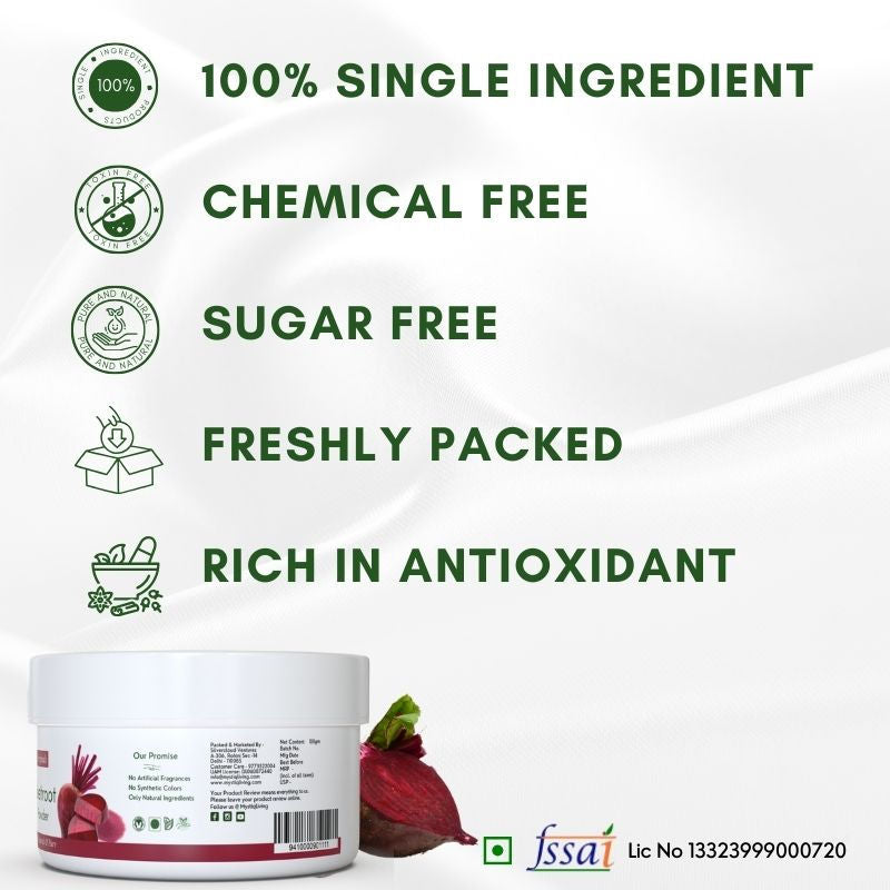 Organic Beetroot Powder For Face, Hair, Lip Balm & Energy Boost Drink