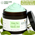 De Tan Face Pack For Oily & Acne Skin, Balances Oil & Sebum Green Tea & Glycolic Acid