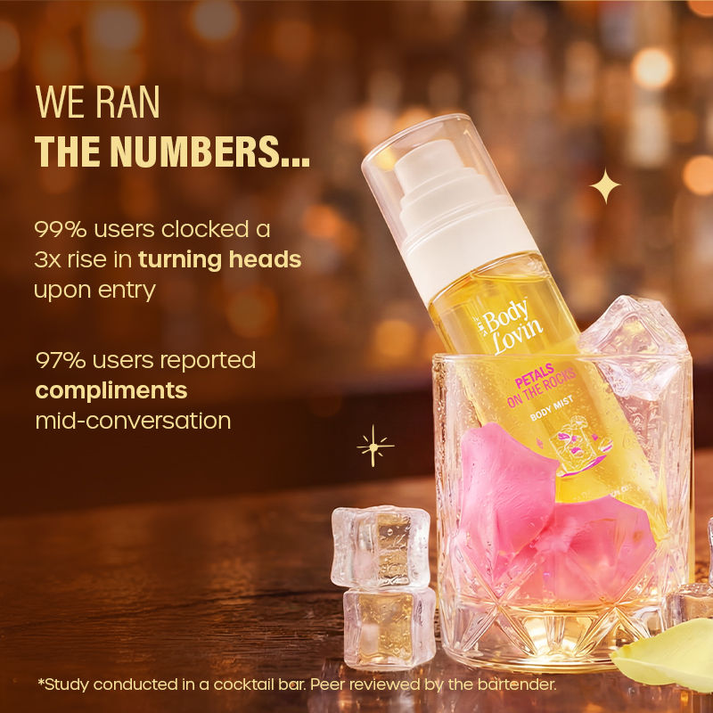BodyLovin’ Petals On The Rocks Body Mist, Long-Lasting, Citrus Floral Fragrance