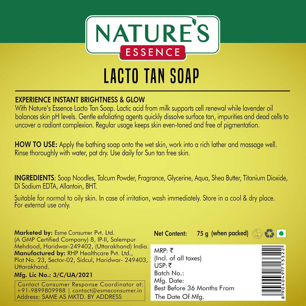 Tan Clear Lacto Tan Soap