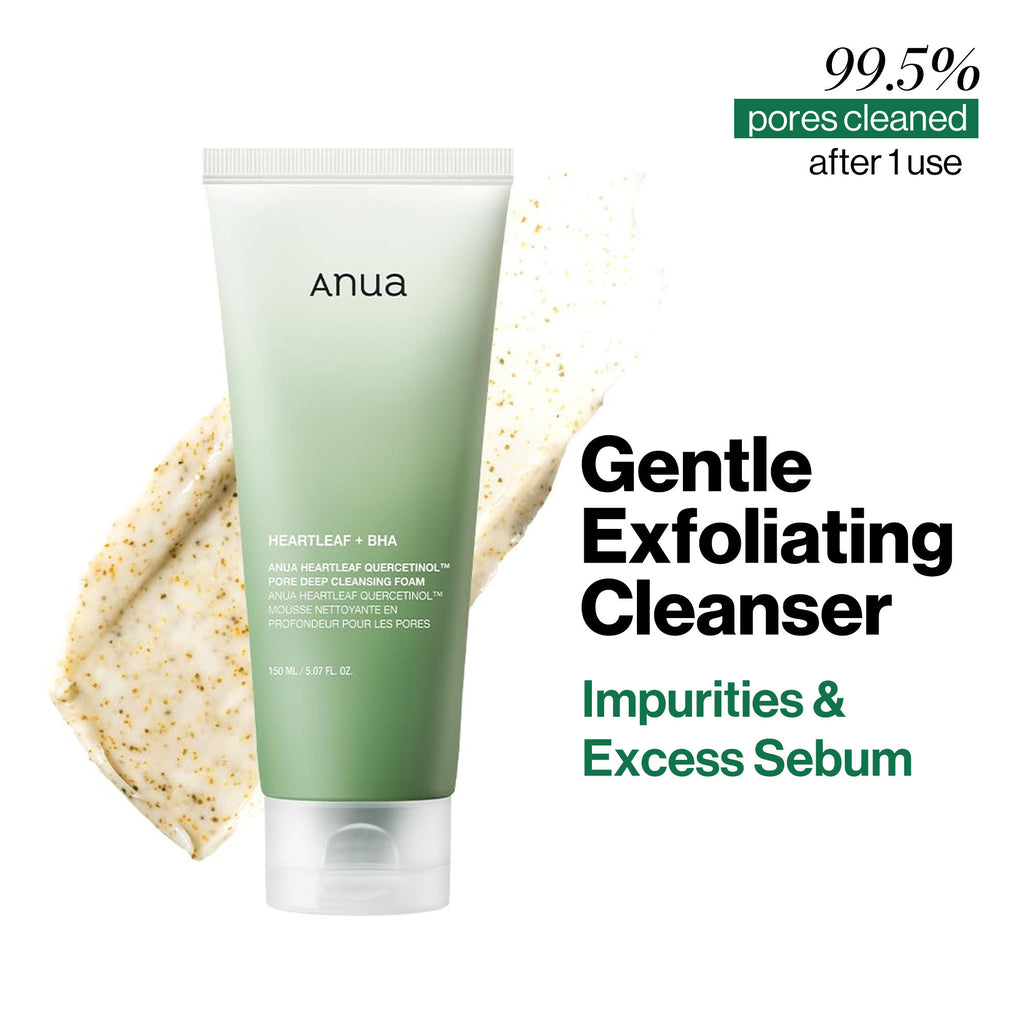 Heartleaf Quercetinol Pore Deep Cleansing Foam with 0.5% BHA For Gentle Exfoliation